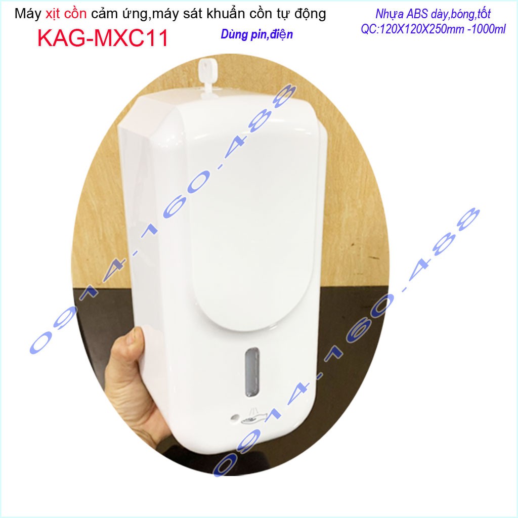 Máy xịt cồn cảm ứng Xinda KAG-MXC11, Máy phun cồn tự động 1 lít dùng pin-điện