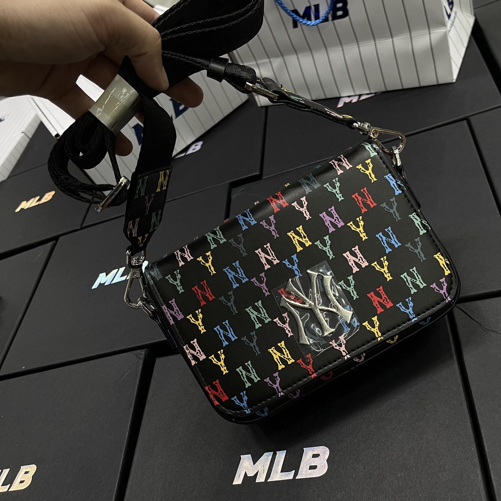 ✅ [ FELIX CHUẨN 1:1 + VIDEO] Túi đeo chéo DA Mini MLB Rainbow Monogram Hoodie Bag Các mã 32BGPC111-50L  / 32BGPC111-50I