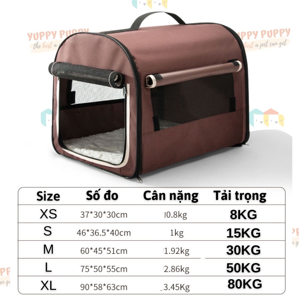Túi Balo Lồng vận chuyển thú cưng cao cấp chuồng cố định an toàn trên ô tô chó mèo/ thú cảnh