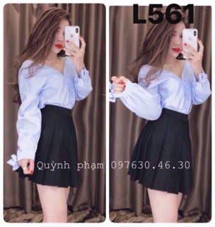 Áo Sơ Mi Nữ Cổ V Siêu Hot