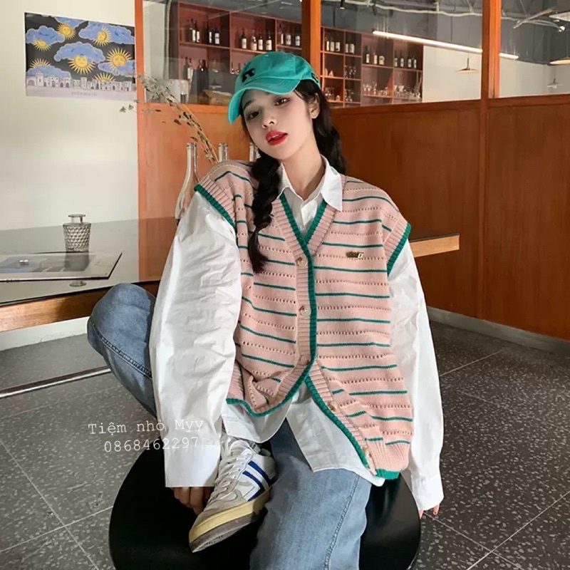 Áo Gile Họa Tiết Thổ Cẩm Vintage