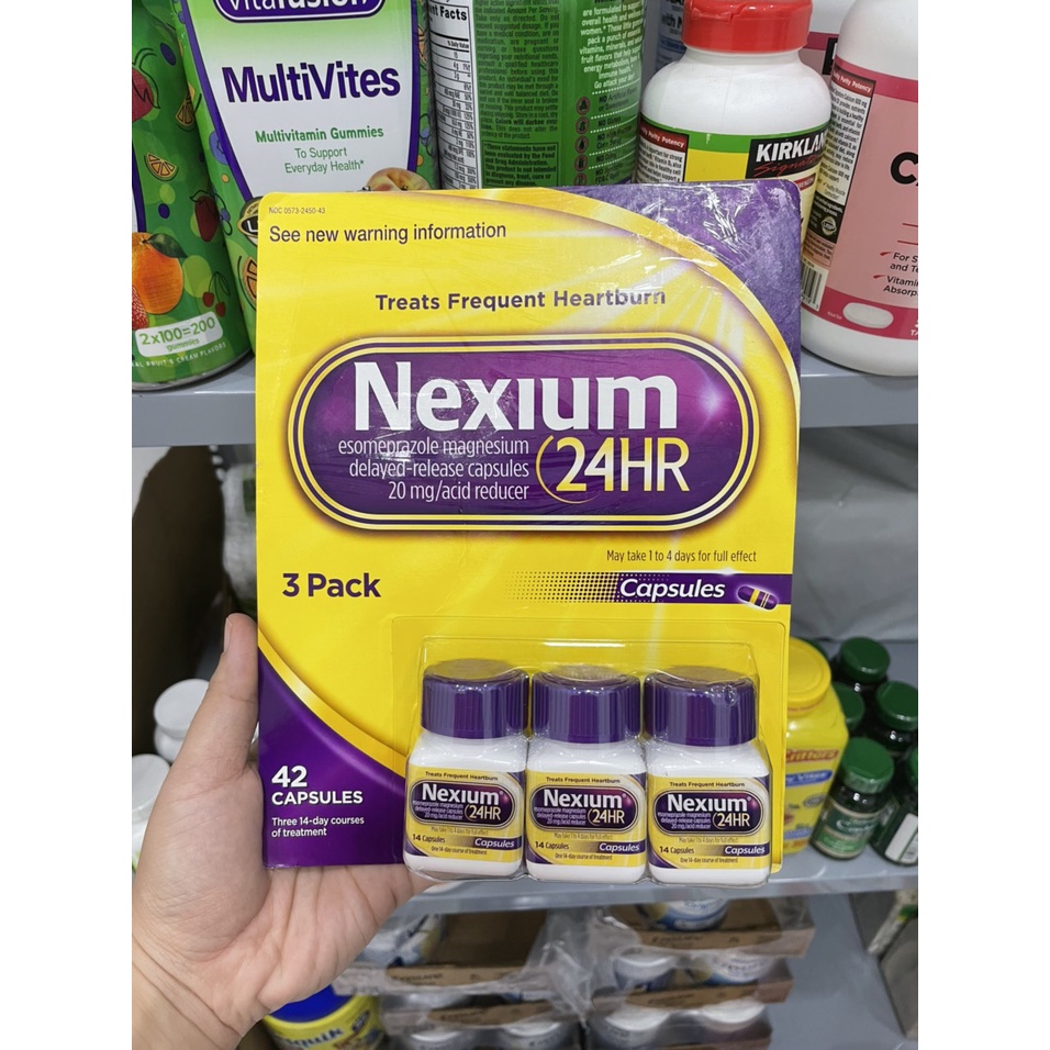 Viên uống hỗ trợ giảm viêm loét trào ngược dạ dày Nexium 24hr trung hòa lượng acid trong dạ dày - EDS Mart