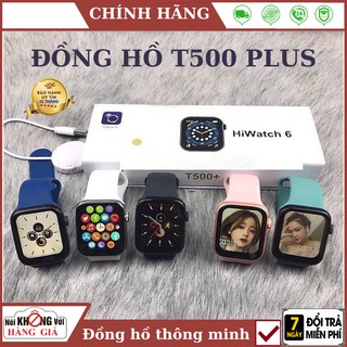 Đồng Hồ Thông Minh T500+ Plus 💥 FREESHIP 💥 seri 6 Tràn Viền 44mm Tiếng Việt Nghe gọi Bluetooth 5.0 44mm , bảo hành 1 năm