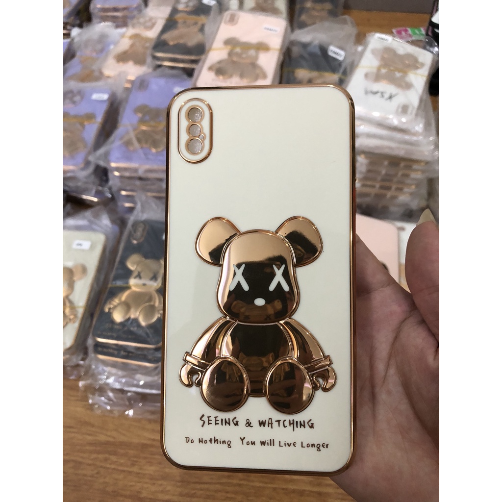 Ốp Điện Thoại Hình Gấu 3D Kín Màu Cho ip 14 Pro Max .  Iphone 13 Promax 12 Promax 11 X Xr Xsmax 8 7Plus.đủ mã.