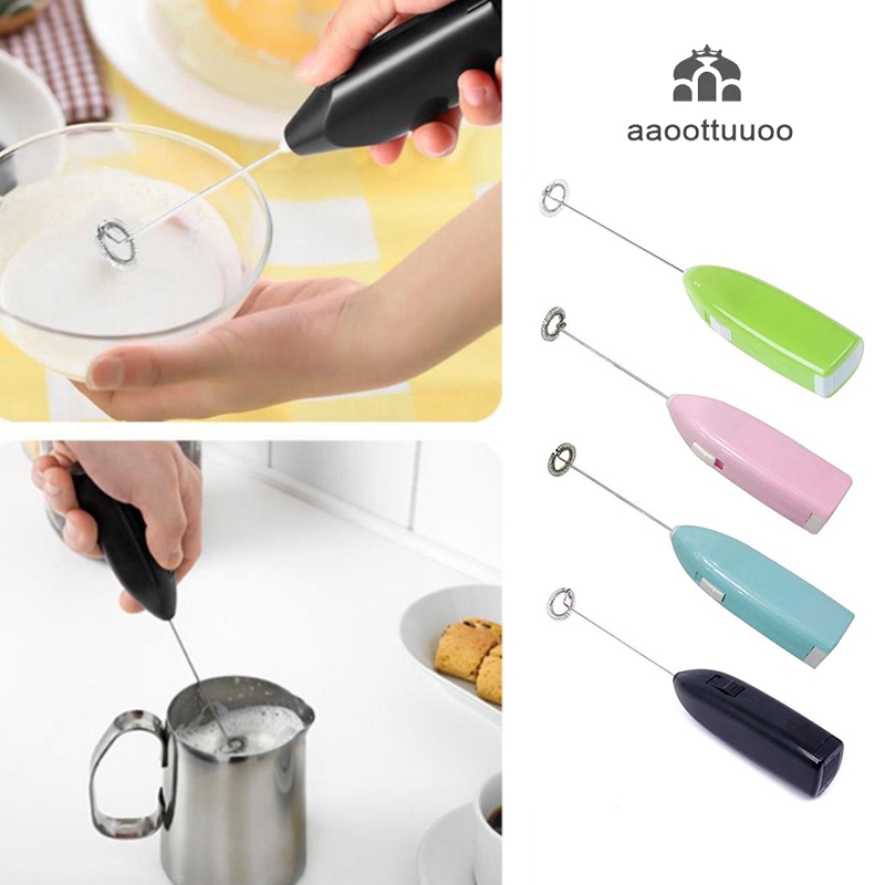 Mini Electric Coffee Blender Handheld Eggbeater Stainless Steel Bubble Milk Drink Kitchen Cooking Tools