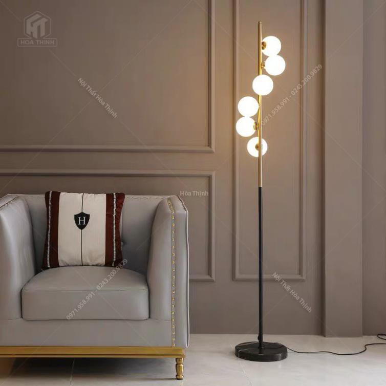 Đèn cây đứng trang trí góc sofa phòng ngủ phòng khách Moonlight, tặng kèm bóng led