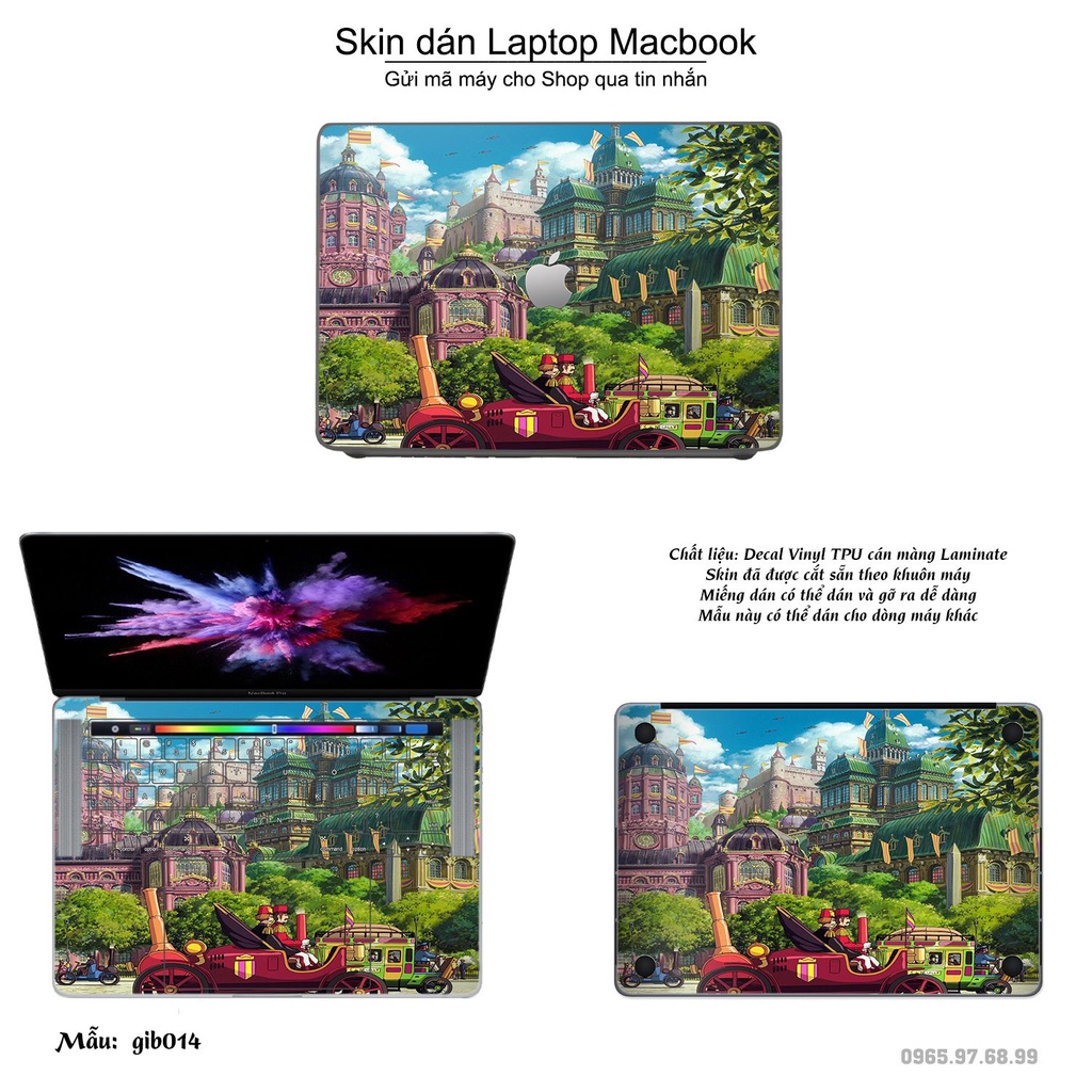 Skin dán Macbook mẫu Ghibli image (đã cắt sẵn, inbox mã máy cho shop)