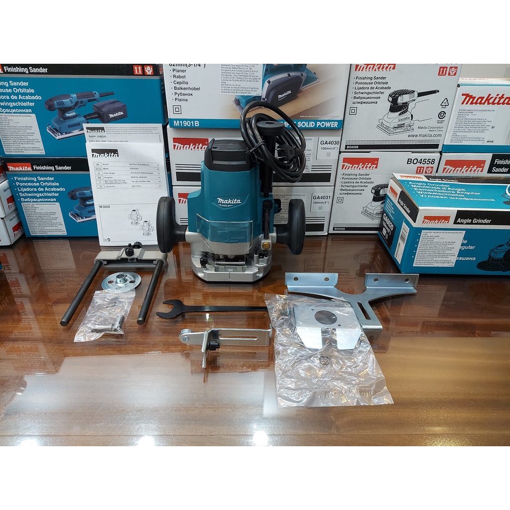Máy Phay Cầm Tay Makita M3600B - 12,7MM - ROUTER/PLATFORM/ĐỊNH TUYẾN, Soi Mộng/Cắt mép/Chạy Chỉ