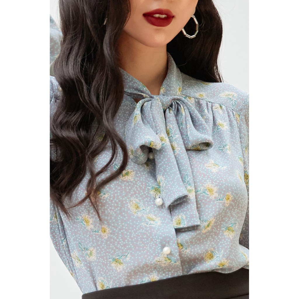 Áo sơ mi dài tay cổ thắt nơ 20 Again ASA0874 | BigBuy360 - bigbuy360.vn