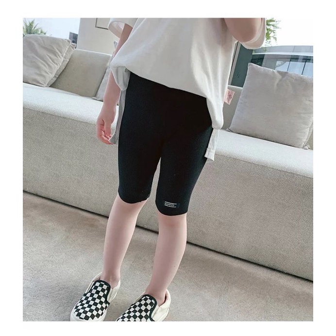 Quần legging lửng cho bé gái FUHA, quần đùi trơn cho bé cá tính