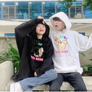 Áo hoodie U.N.CO.VER SICI BEAR Unisex áo khoác nỉ 2 màu form rộng dễ thương