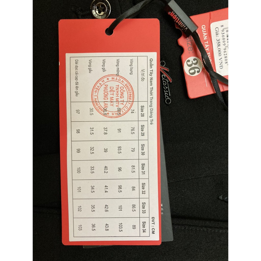 Quần Tây Nam Slimfit Dáng Trẻ Vĩnh Tiến 358 - Nhiều Màu | BigBuy360 - bigbuy360.vn