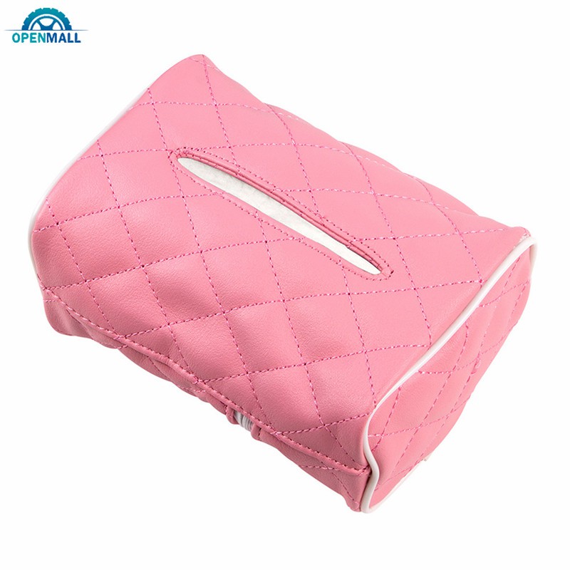 Hộp đựng khăn giấy bằng da giả có khóa kéo trên xe hơi tiện lợi