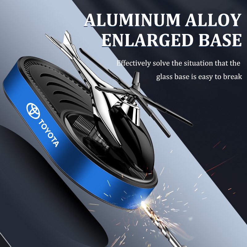 Car Aromatherapy Rotating Kinetic Energy Toyota VIOS Long-lasting Scent Deodorant Fragrance Solar Helicopter Decoration