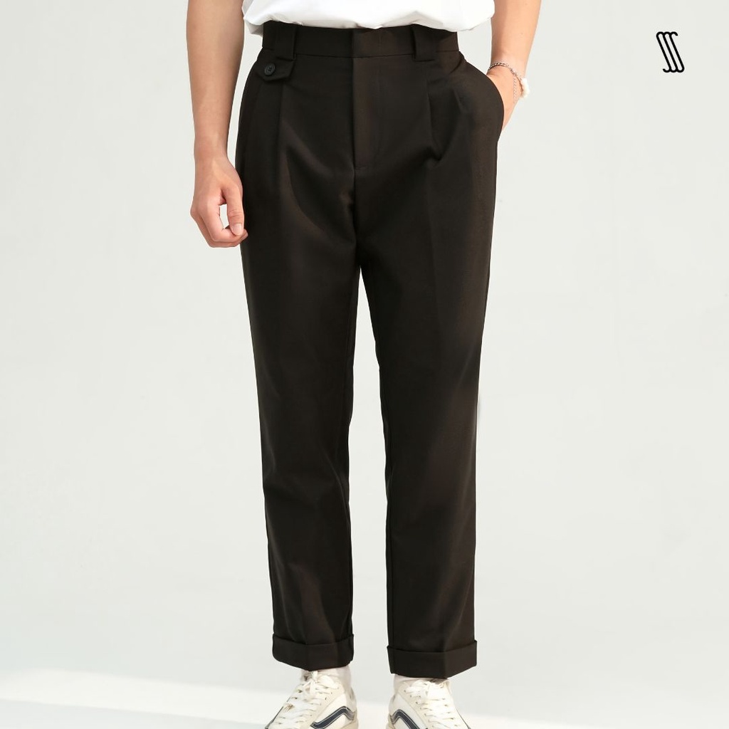 Quần âu ống suông nam SSSTUTTER cổ điển bản đỉa quần tây to SURFER TROUSERS