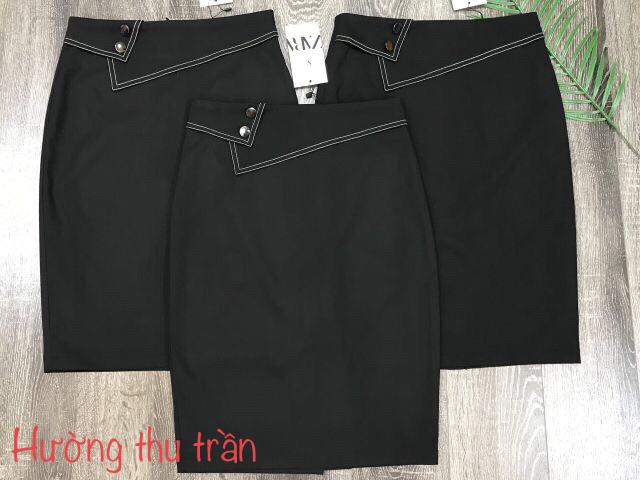 Chân váy bút chì đắp vạt thời trang trẻ, chân váy công sở