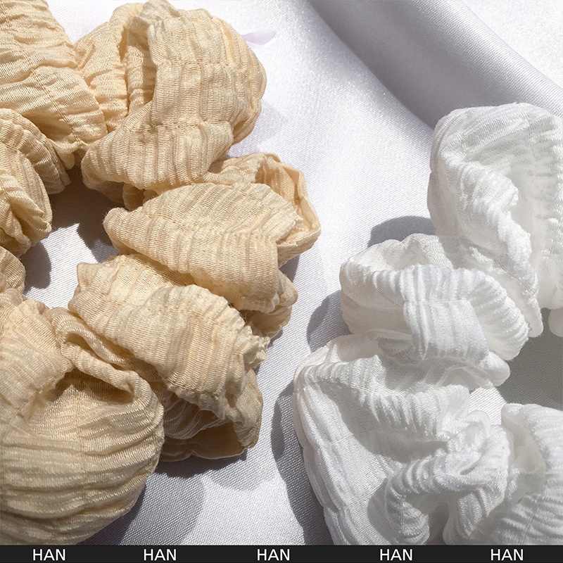 HAN - Dây chun buộc tóc Linen nhăn Scrunchies Handmade