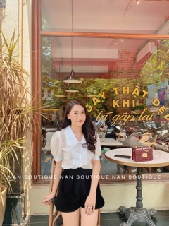 ( Ảnh thật ) Sơmi tơ cổ sen