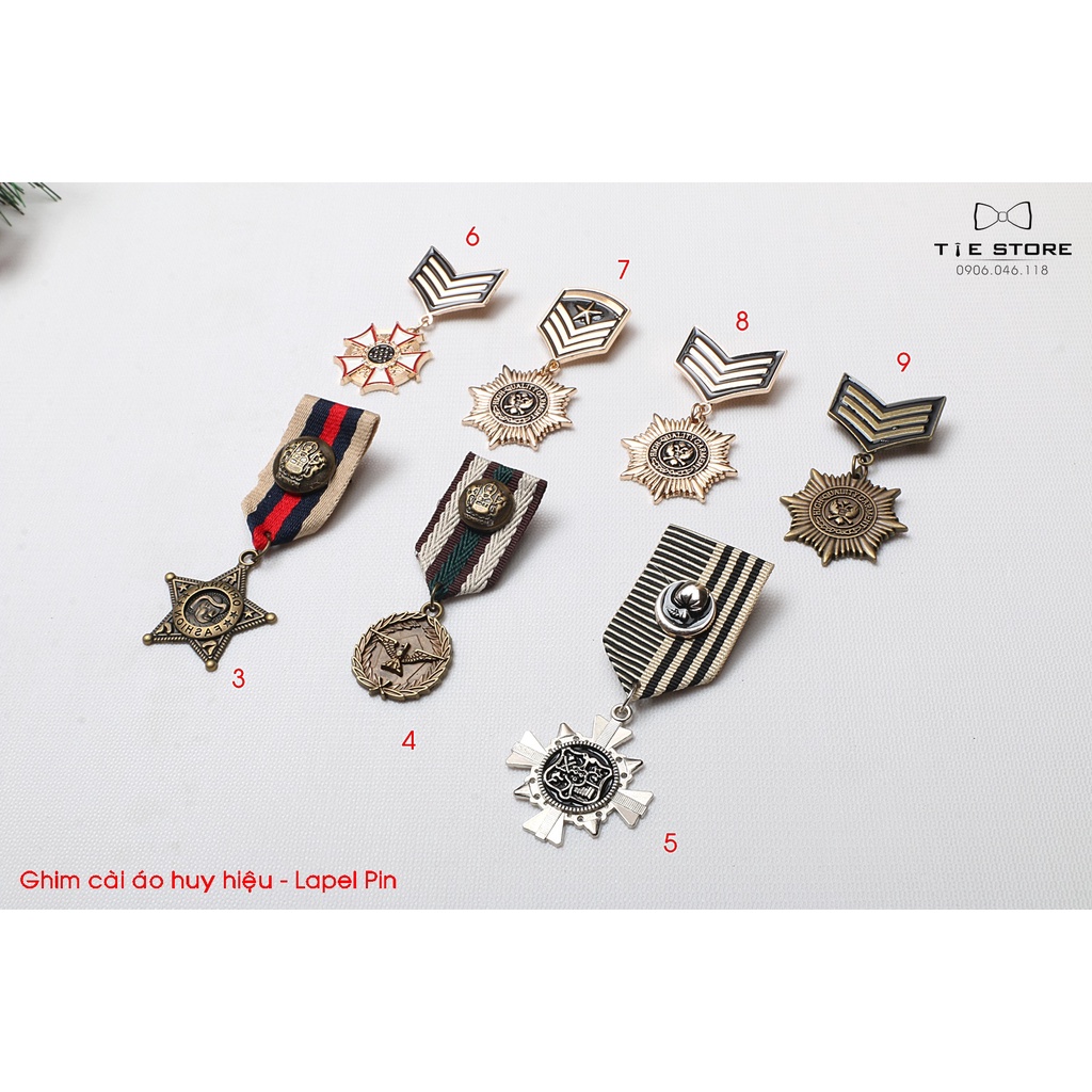 Ghim cài áo vest - ghim huy hiệu cao cấp nhiều mẫu - Full box