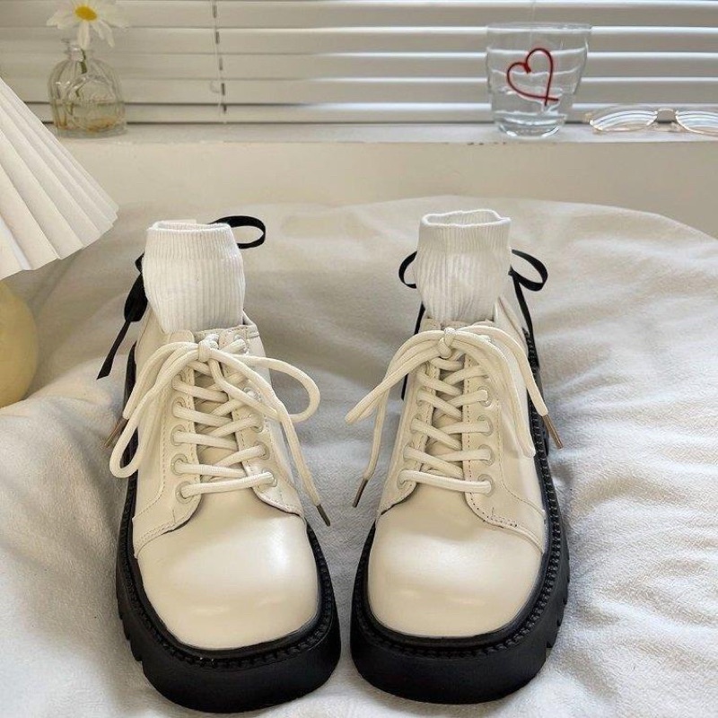 [Sẵn] Giày Boots Oxford Đế Cao 5cm ( Size 35 - 39 )