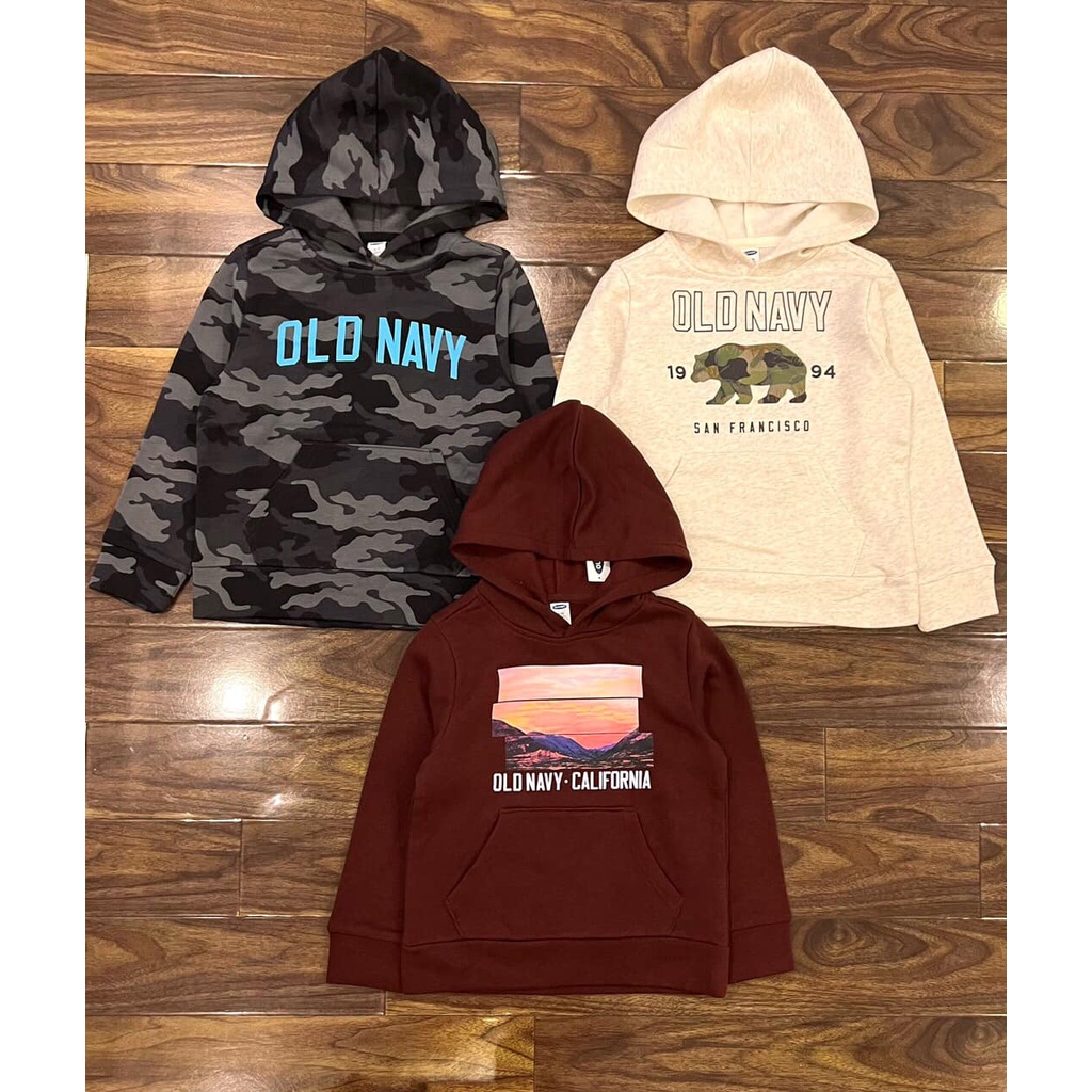 Aó Hoodie áo nỉ mũ bé trai Old Navy việt nam xuất khẩu dư xịn size 4-16 tuổi nhiều màu nhiều hình giao màu ngẫu nhiên