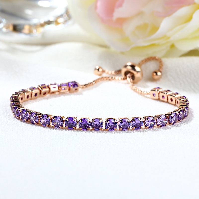 Set 4 vòng tay đính đá sang trọng có thể điều chỉnh kích thước phong cách Hàn Quốc dành cho nam và nữ