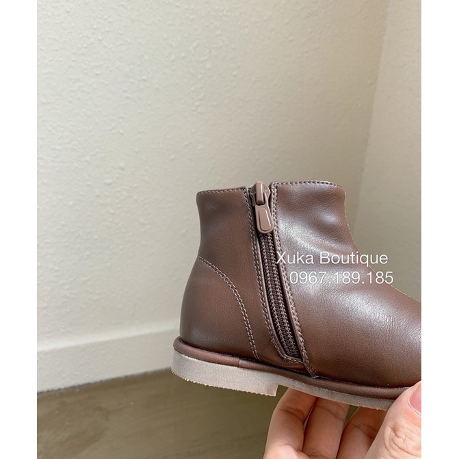 Giày Bé Gái Cao Cấp Hàn Quốc - Giày Bốt Da Thật Siêu Mềm [Ảnh, Video thật]