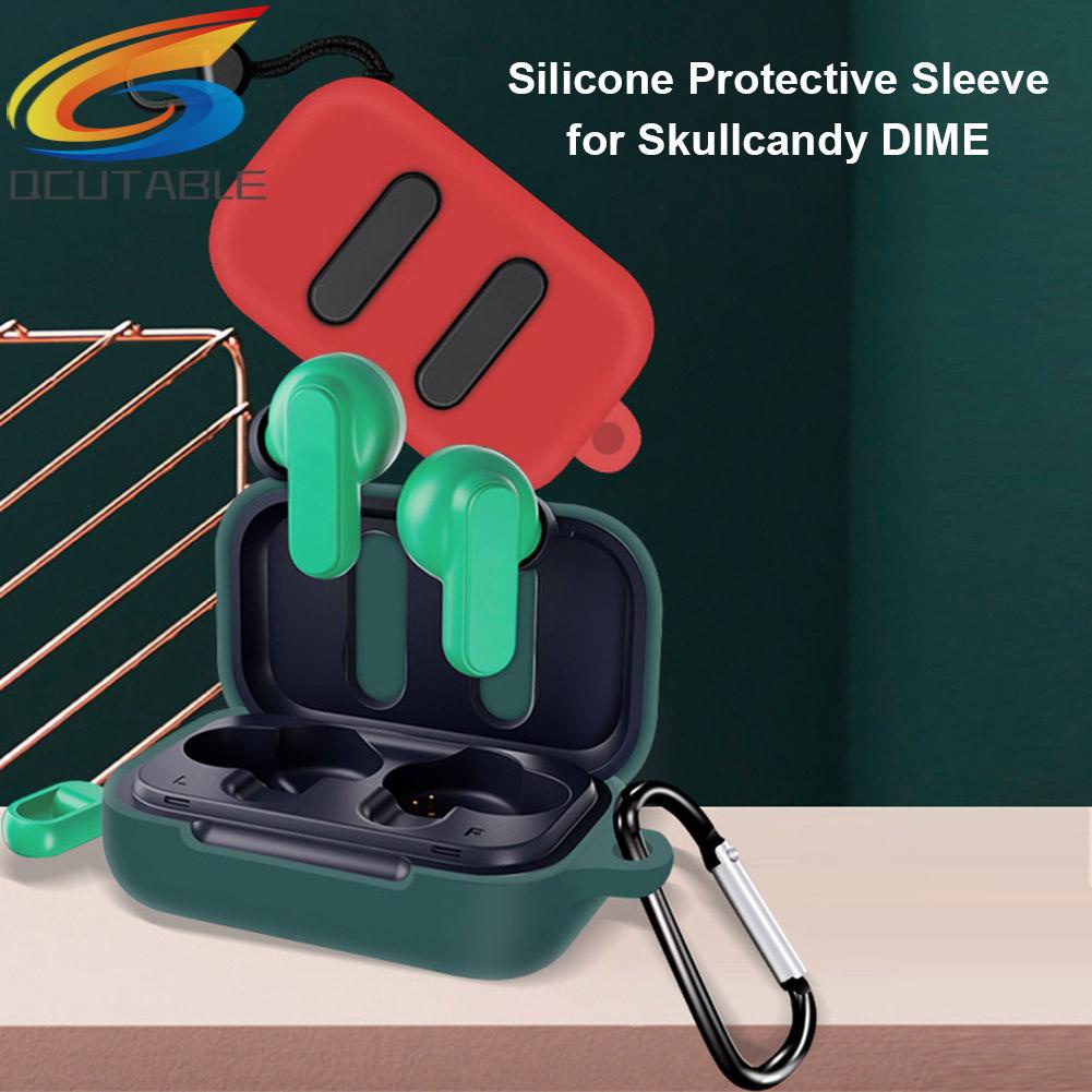 Vỏ bảo vệ hộp sạc tai nghe Skullcandy Dime bằng silicon mềm có móc khóa tiện dụng