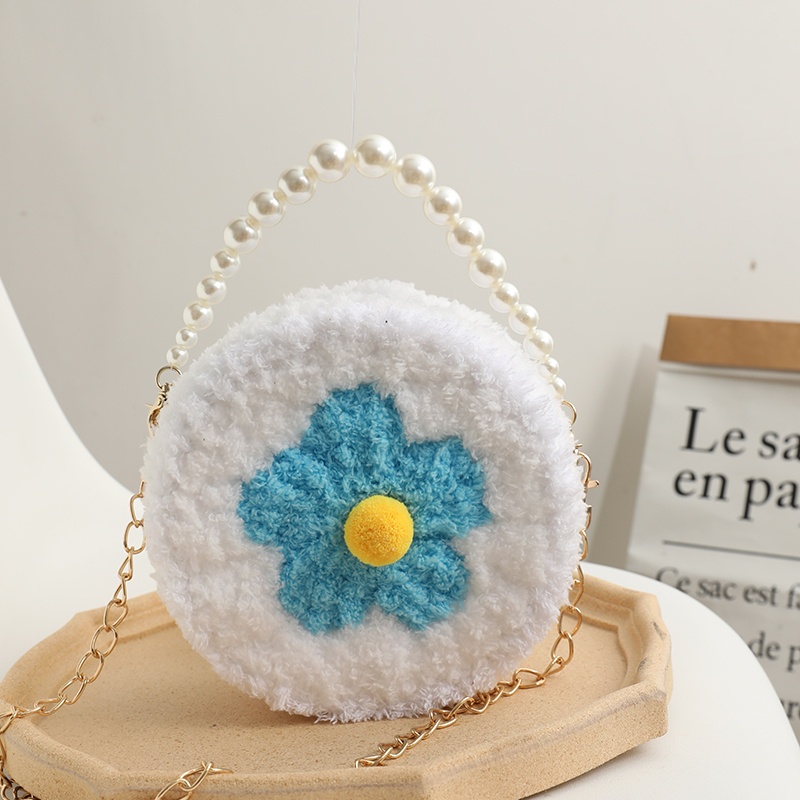 [Mẫu Mới 2022] DIY Combo Nguyên Liệu Làm Túi Tròn Bông Hoa Hạt Poom - Qùa Tặng Handmade Ý Nghĩa ( HÀNG SẴN)