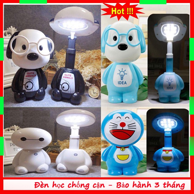 [Flash sale] Đèn Học Led sạc điện hình thú đoremon, hero, kitty siêu ngộ nghĩnh, chống cận, chống lóa.