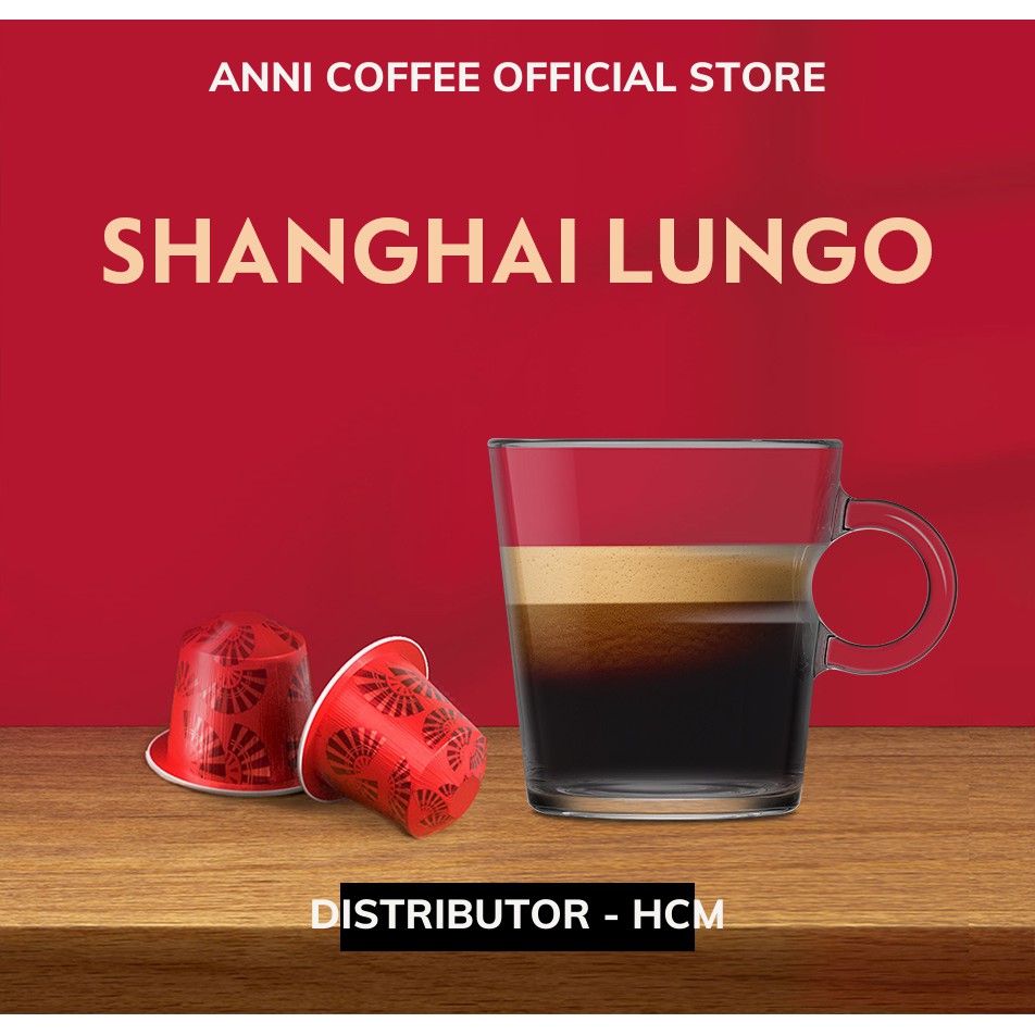 Cà Phê Viên Nén NESPRESSO Chính Hãng Dòng ShangHai Lungo Độ Mạnh 05, New Date 2021, Hộp 10 Viên, NPP Anni Store