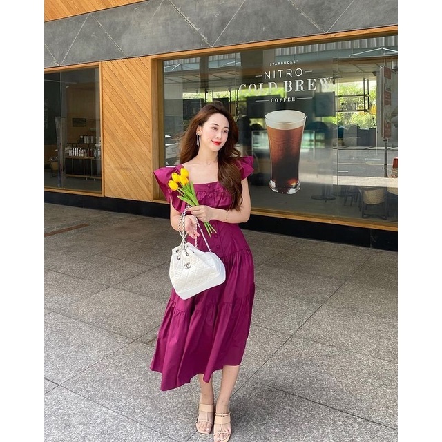 Váy nữ tím cánh tiên V182 Lemina