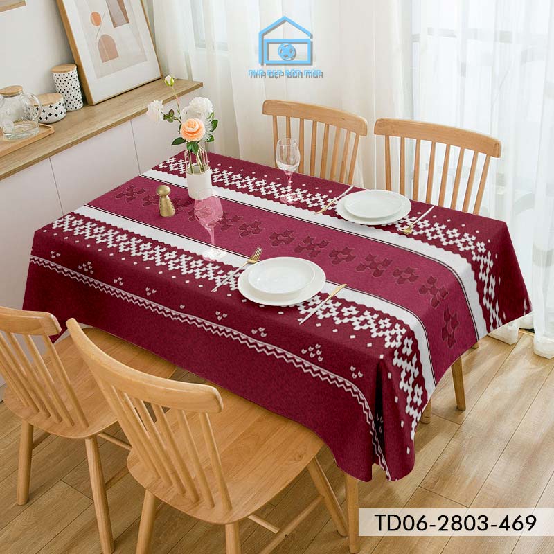 Khăn trải bàn vintage Tín Phát decor, khăn trải bàn chữ nhật, vuông, tròn cổ điền phong cách Bác Âu