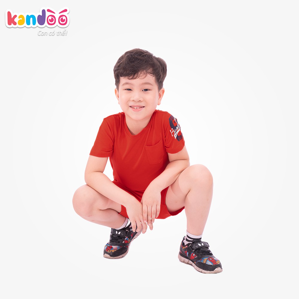 Bộ đồ ngắn tay bé trai KANDOO màu đỏ. chất liệu cotton cao cấp mềm mịn, thoáng mát, an toàn cho bé - DBSH1708