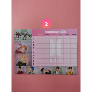 Tờ Thời Khóa Biểu BTS BT21