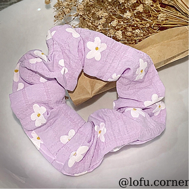 GIÁ TIÊU DIỆT Cột tóc vải scrunchy hoa nhỏ nhiều màu sắc dành cho nữ hàng mới nhất