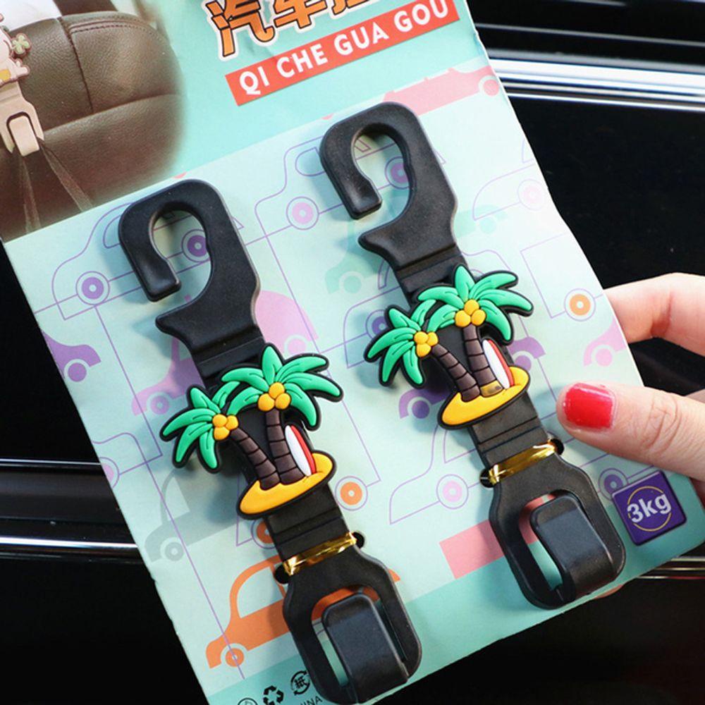 Set 2 móc treo đồ MMULCK gắn phía sau ghế xe hơi thiết kế hoạt hình dễ thương thông dụng