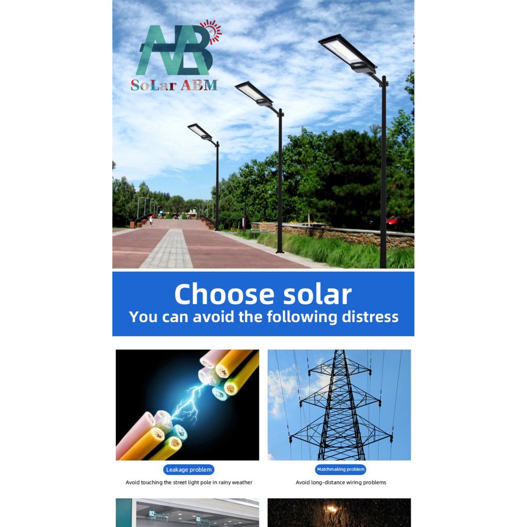 150W Đèn Đường Tấm Pin Liền Thể Năng Lượng Mặt Trời , Cảm Biến Chuyển Động , IP67 Chống Nước , mã: ABM-HX21150A