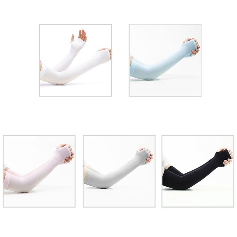 Găng Tay Chống Nắng/Muỗi Chất Liệu Lụa Mát Phù Hợp Cho Nam Và Nữ Đi Xe Đạp
