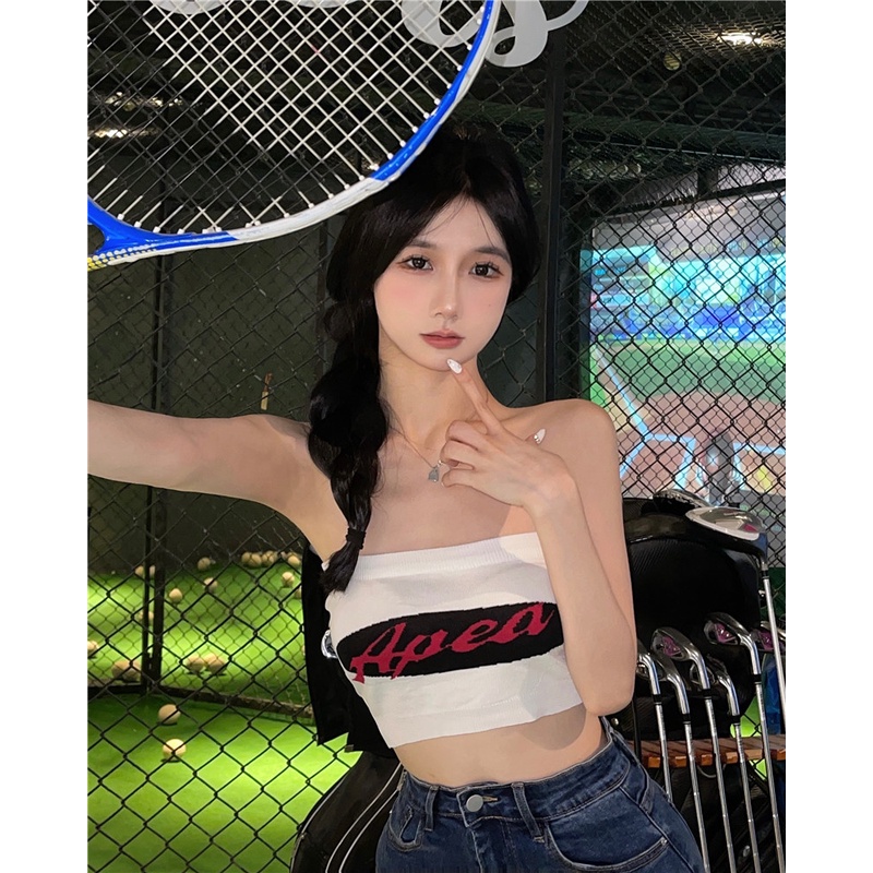 Cocory vn Áo Croptop Dáng Ôm In Chữ Thời Trang Mùa Hè Quyến Rũ Cho Nữ