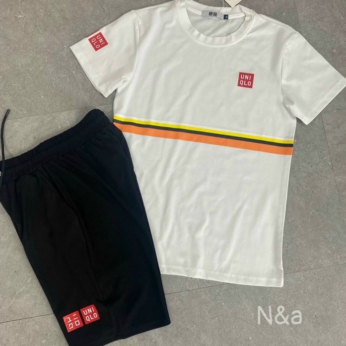 Bộ thể thao nam, đồ bộ nam không cổ chất Cotton 100% thấm hút mồ hôi cực tốt luôn
