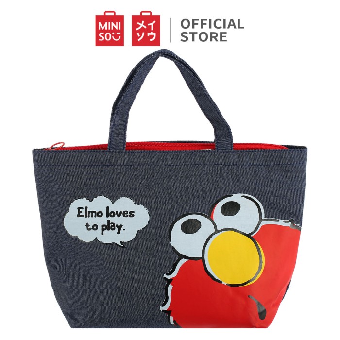 Miniso Túi Đựng Hộp Cơm Trưa Hình Sesame Street Phong Cách Retro - 1