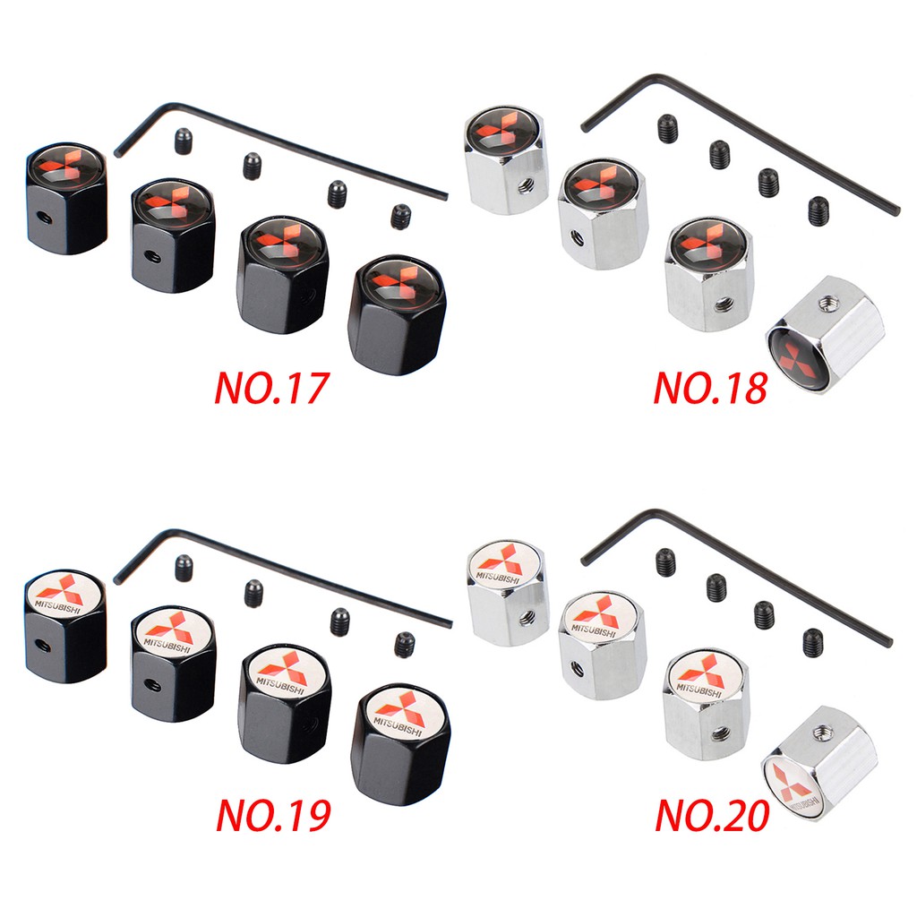 Bộ 4 nắp van lốp xe hơi Mitsubishi