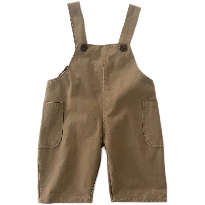 Yếm kaki đơn màu dễ thương cho bé Y632 [Form lớn hơn 0.5 size và rộng bề ngang]