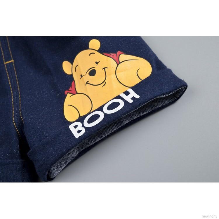 Bộ đồ bộ ngắn tay in hình gấu Pooh dễ thương dành cho bé trai