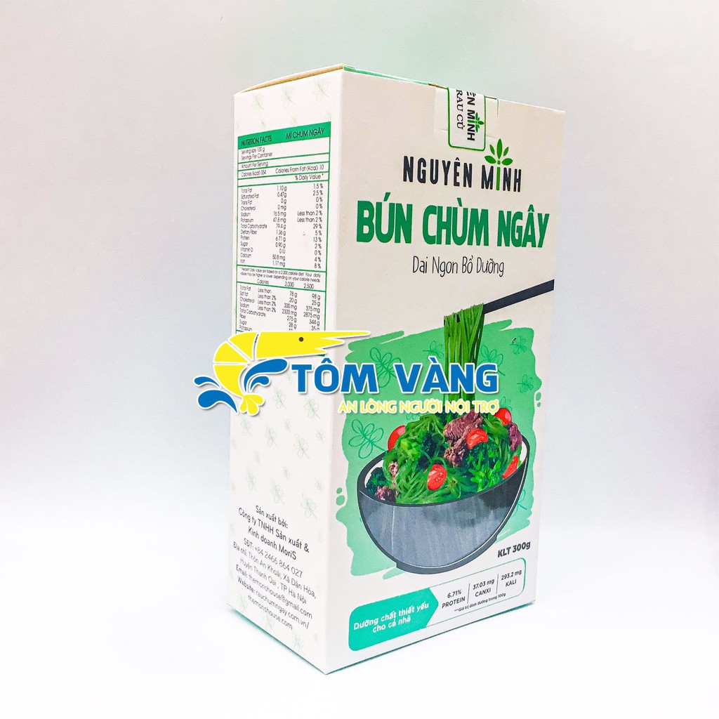 Mì/Bún Rau Cù Nguyên Minh Cho Bé Ăn Dặm Hộp 300g - Tôm Vàng