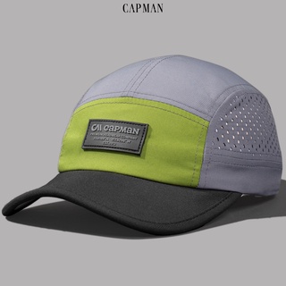 Mũ snapback chính hãng CAPMAN phong cách hiphop vải dù màu Xanh Xám CM117