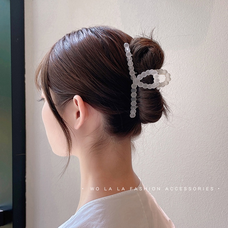 Kẹp tóc trong suốt thiết kế thanh lịch thời trang Hàn Quốc