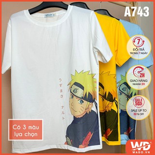 [QUÀ LÀ VÒNG TAY] Áo thun nam naruto Wado chất liệu cotton mềm mịn in hình mã A743