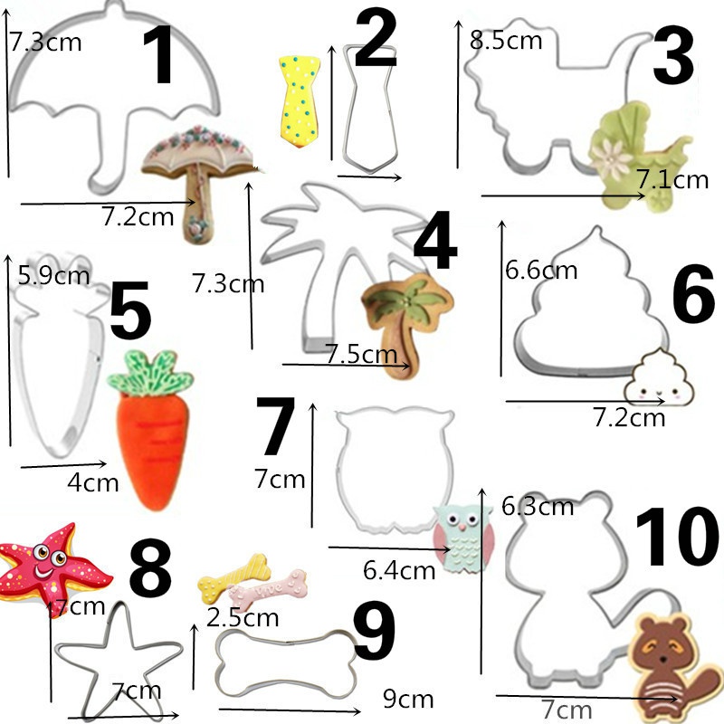 Hoạt Hình Khuôn Cắt Bánh Hình Sao Biển Bằng Thép Không Gỉ